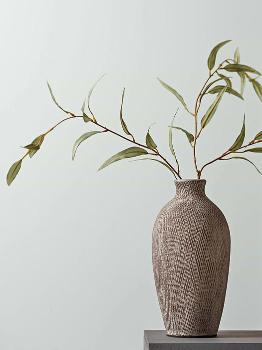Etched Grey Vase