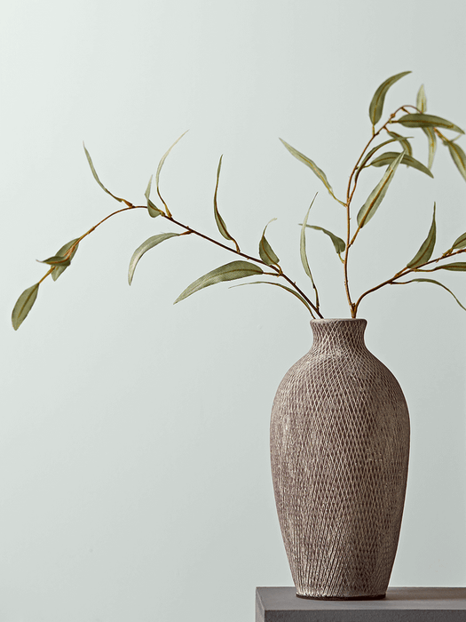 Etched Grey Vase