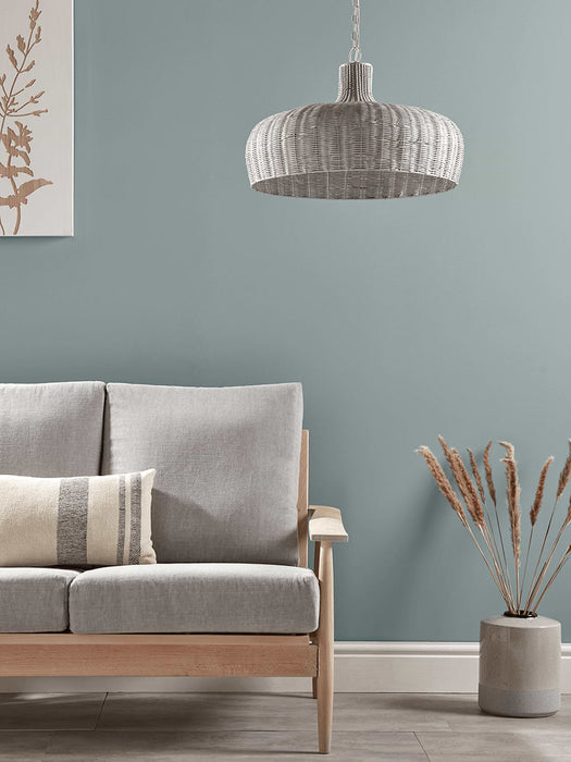 Rattan Pendant - Grey