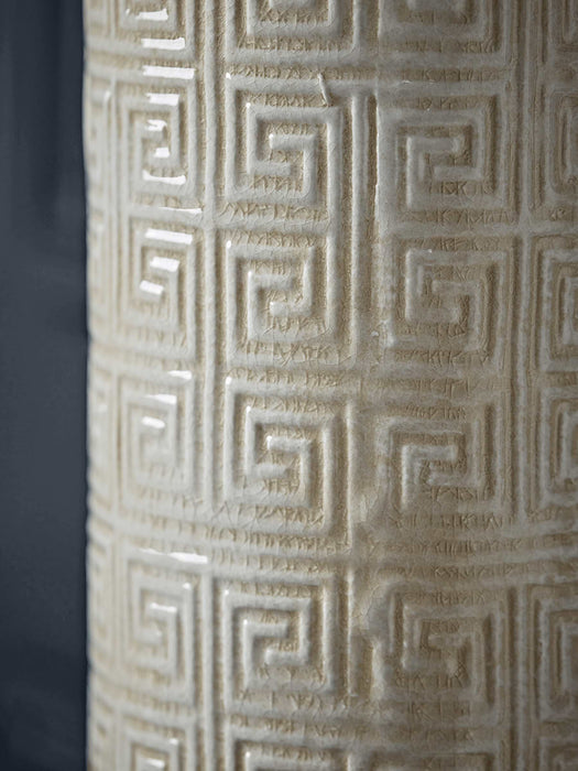 Metallic Topped Geometric Vase