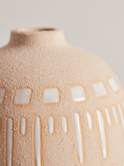 Two Resist Glaze Bud Vases
