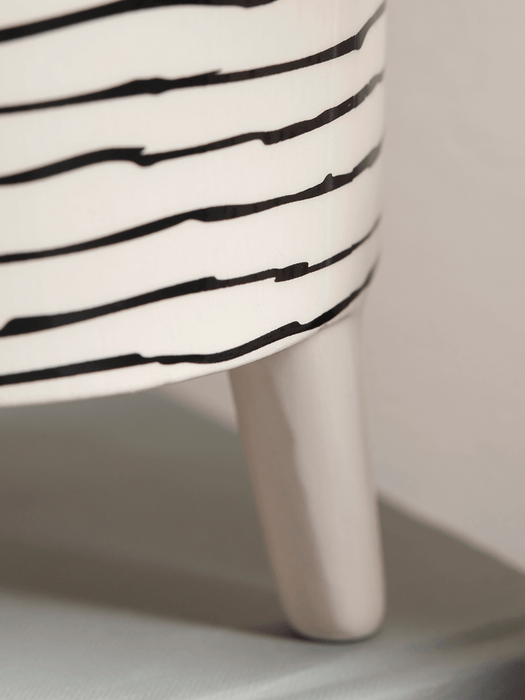 Three Monochrome Standing Planters