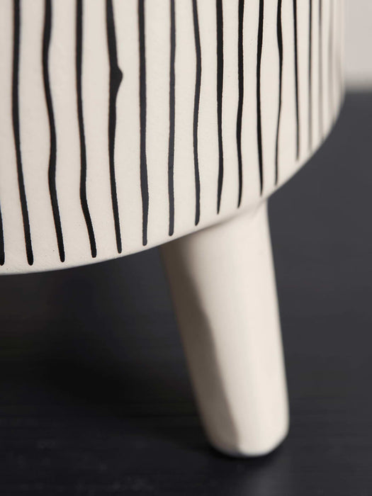 Three Monochrome Standing Planters