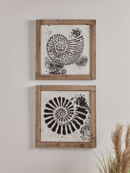 Two Ammonite Embossed Panels