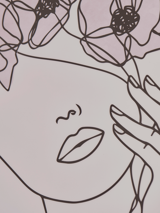 Two Abstract Flora Faces Panels