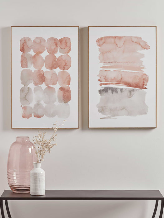 Two Abstract Watercolour Framed Prints