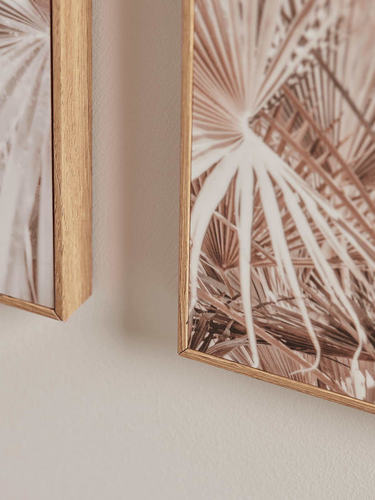 Two Blush Palms Panels