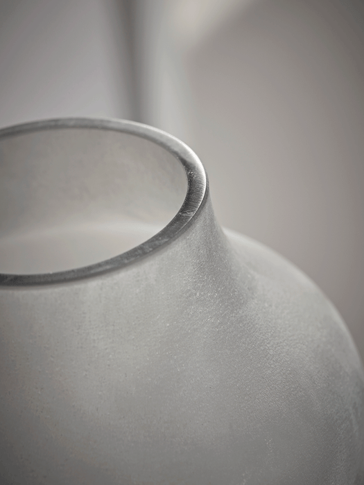 Two Frosted Bottle Vases