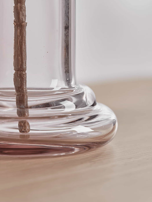 Blush Glass Column Vase
