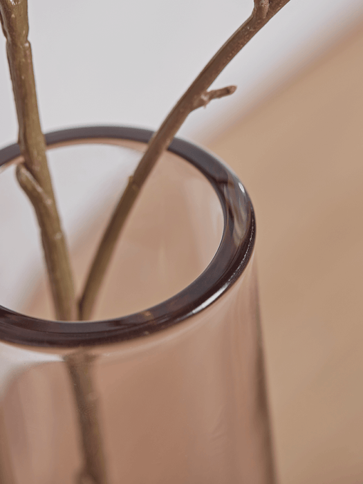 Blush Glass Column Vase