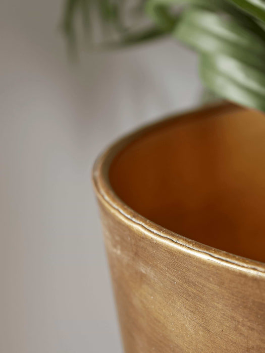 NEW Aged Gold Standing Planter