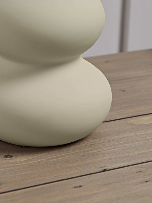Earthenware Ripple Vase - White