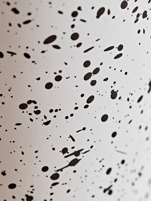 Black Splatter Concrete Pot