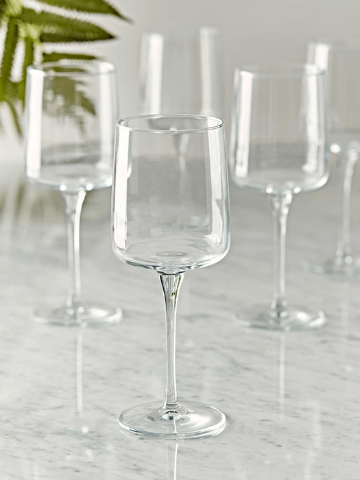 Six Delicate Wine Glasses