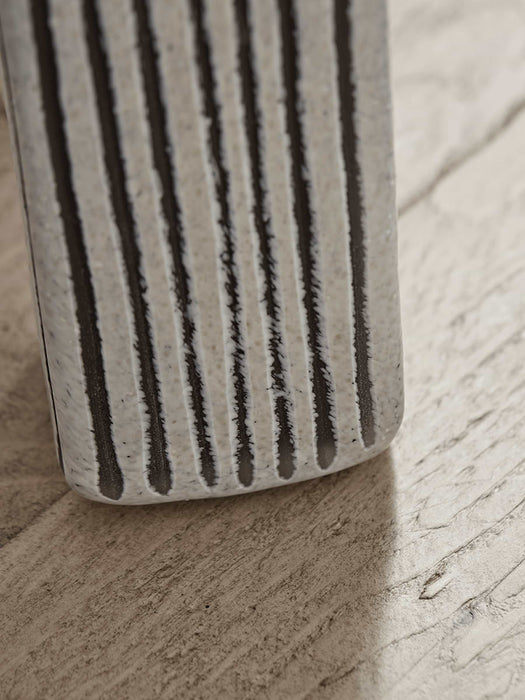 Monochrome Striped Column Vase