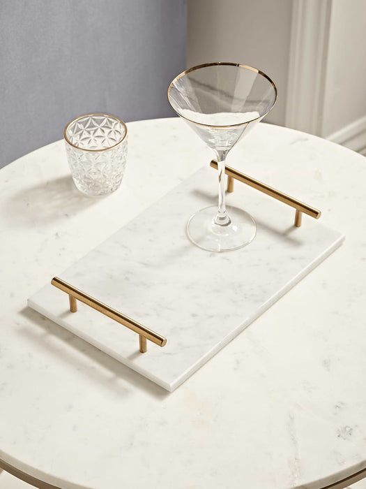 Marble & Brass Tray