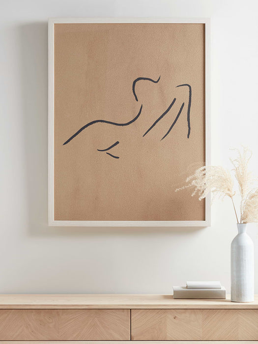 Silhouette Nude Framed Print