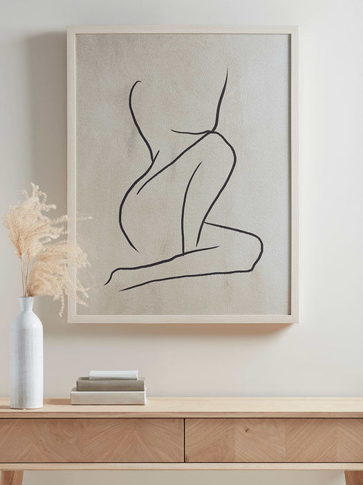 Silhouette Sitting Framed Print