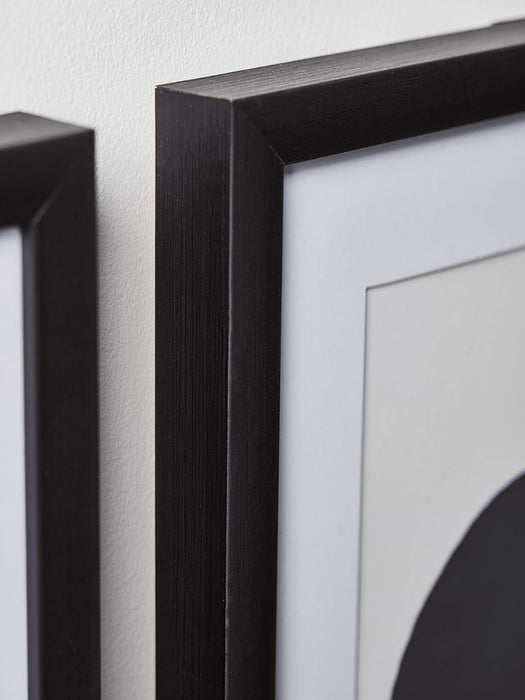 Four Monochrome Moon Framed Prints