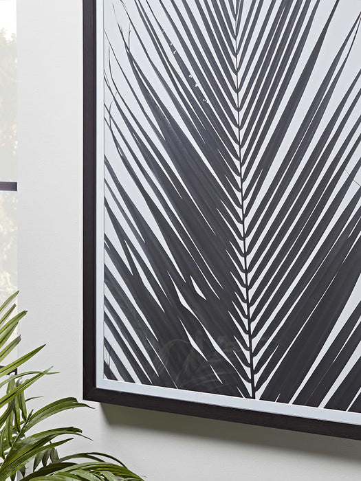 Black Palm Framed Print