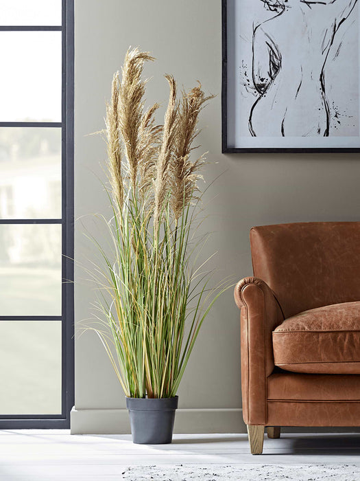 Faux Potted Pampas Grass