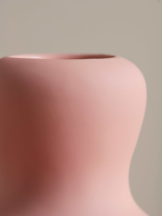 Earthenware Ripple Vase - Blush