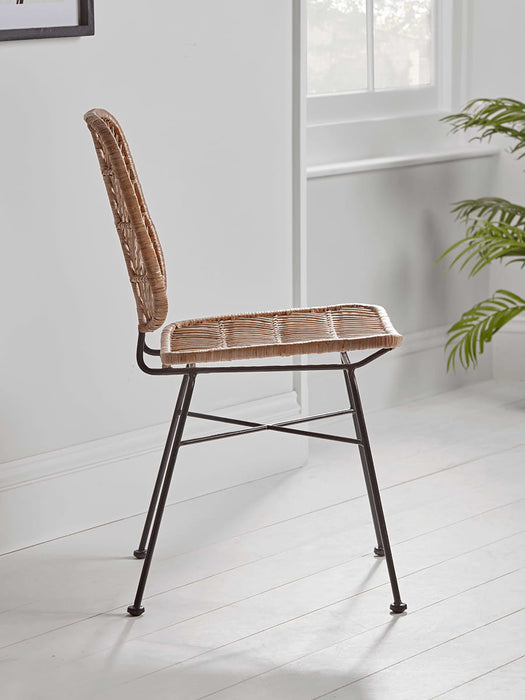 Woven Wicker Dining Chair