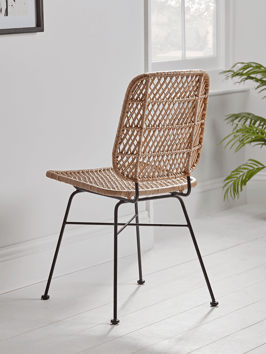 Woven Wicker Dining Chair