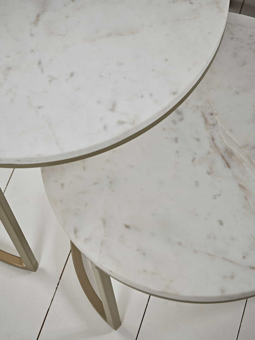Three Dita Marble Side Tables