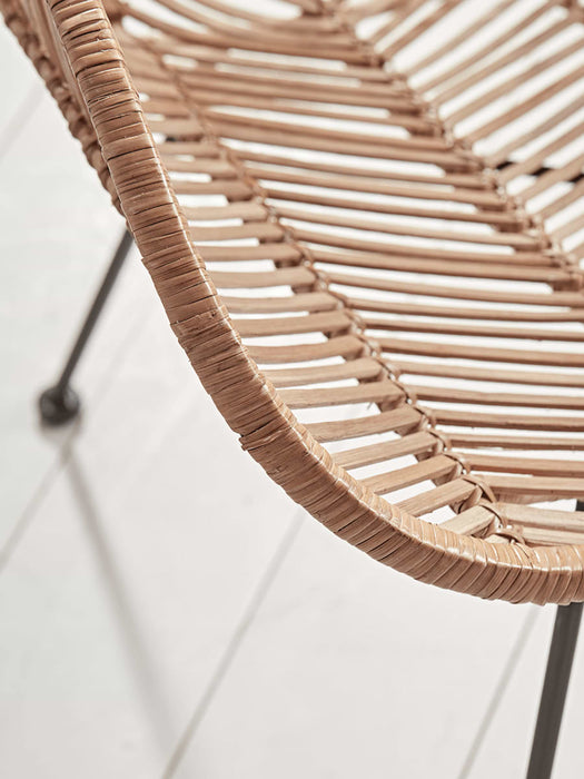 Chevron Flat Rattan Occasional Chair