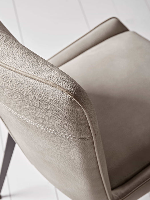 Two Soft Grey Dining Chairs