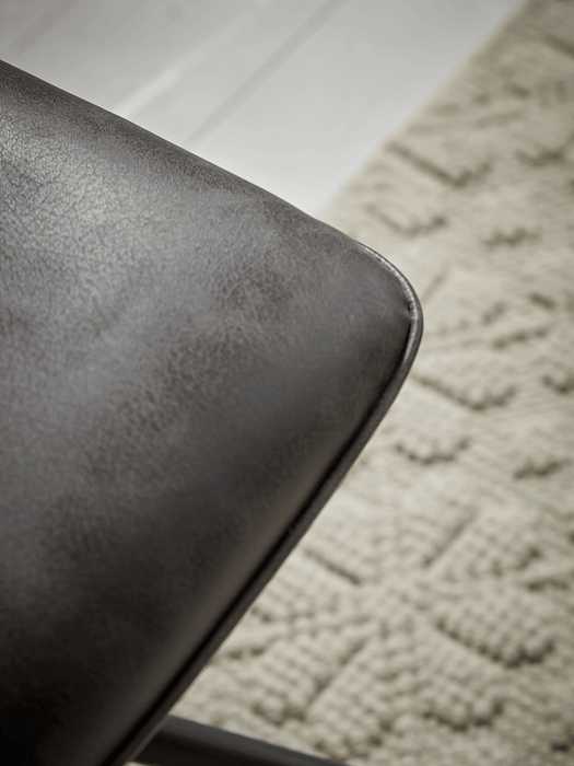 Faux Leather Fluted Office Chair - Grey