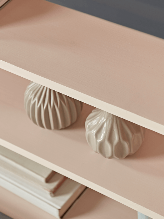 Low Bookcase - Grey & Blush