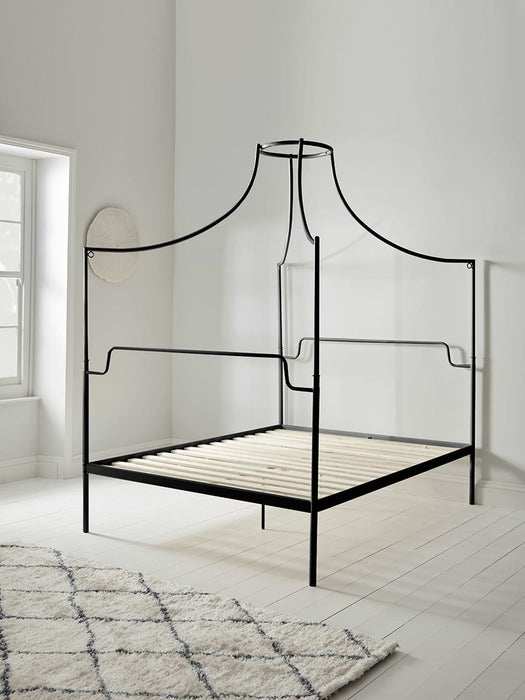 Luna Canopy Kingsize Bed - Black