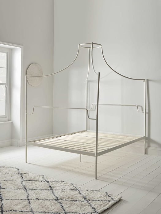 Luna Canopy Kingsize Bed - White