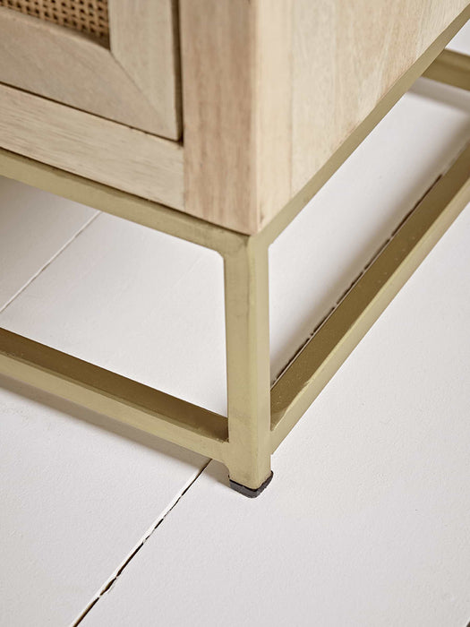 Flat Rattan Webbing Bedside Table