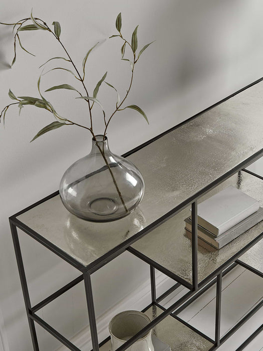 Textured Topped Metal Sideboard - Burnished Silver