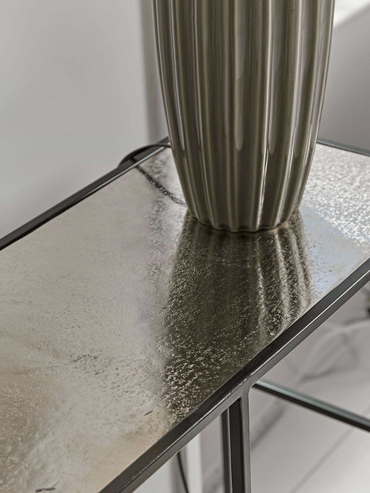 Textured Topped Metal Sideboard - Burnished Silver