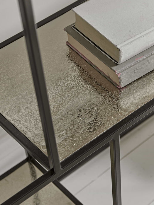 Textured Topped Metal Sideboard - Burnished Silver