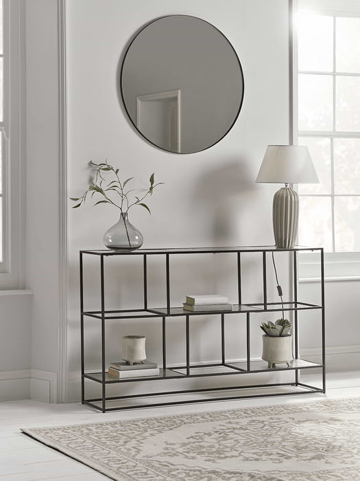 Textured Topped Metal Sideboard - Burnished Silver
