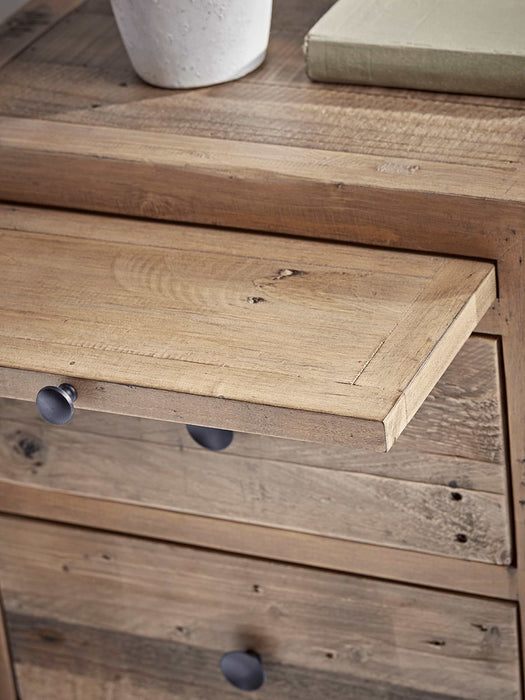 Loft Three Drawer Bedside Table