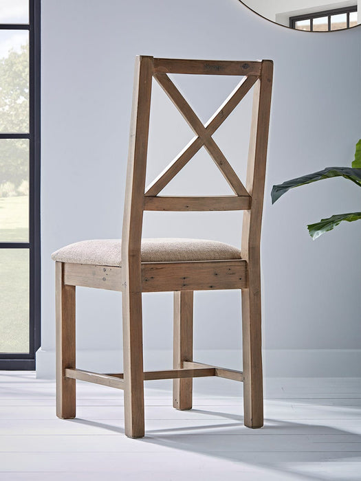 Two Loft Cross Back Dining Chairs
