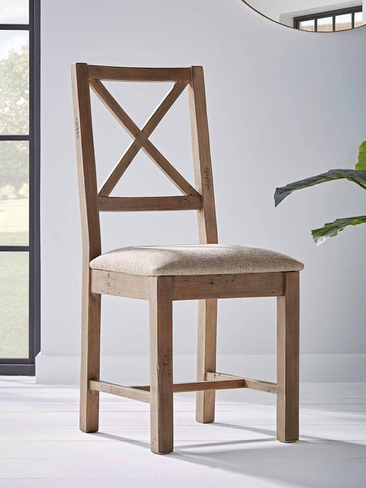 Two Loft Cross Back Dining Chairs