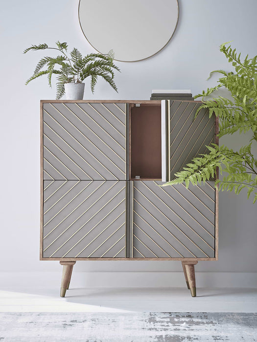 Concrete & Brass Cabinet