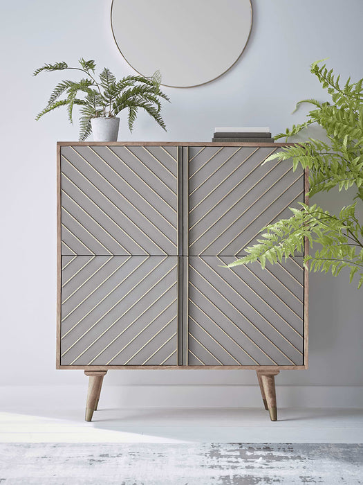 Concrete & Brass Cabinet