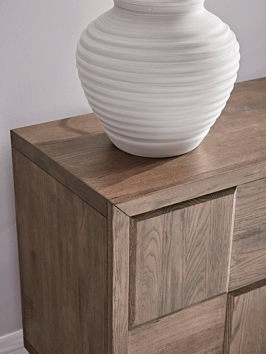 Textured Oak Wide Sideboard
