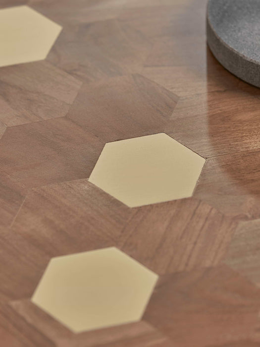 Hive Brass Inlay Side Table