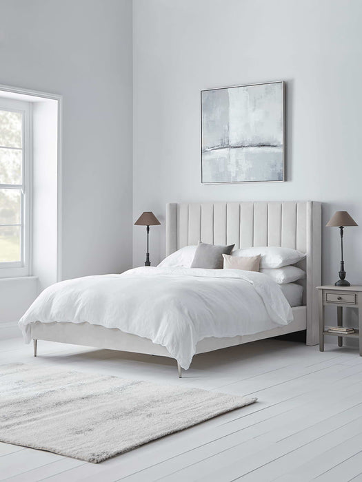 Fluted Velvet Kingsize Bed