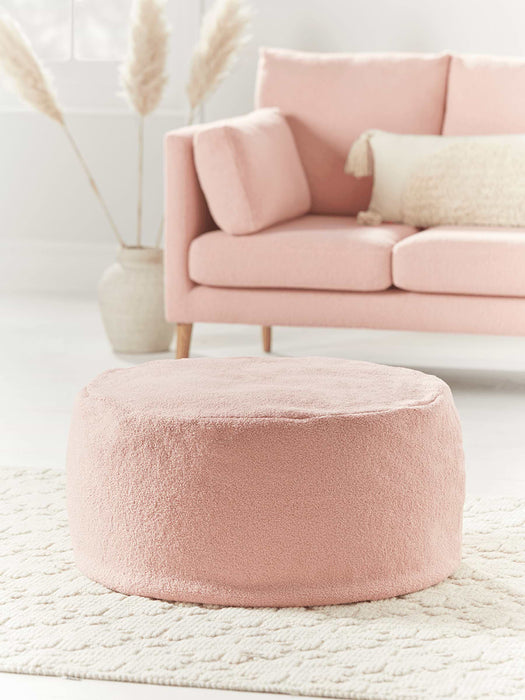 Teddy Pouffe - Powder Pink