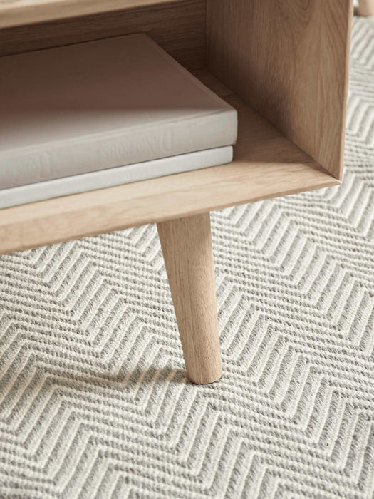 Chevron Oak Storage Coffee Table